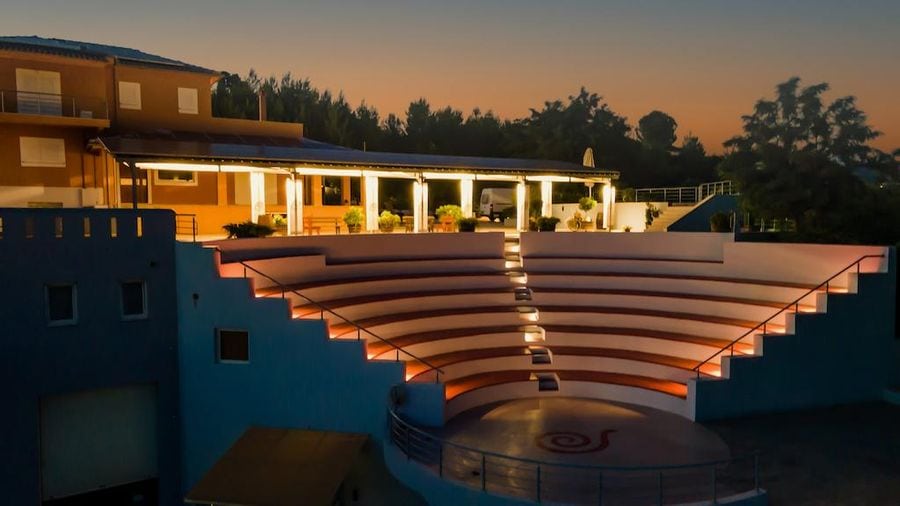 stone amphitheater at Ktima Brintziki winery